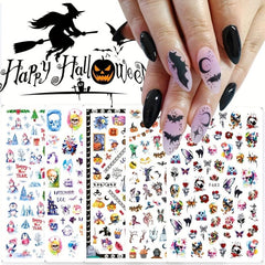 Halloween Christmas Nail Art Stickers Decals DIY Nail Art Decoration Supplies