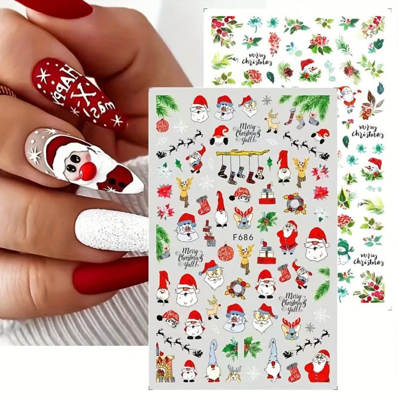 Halloween Christmas Nail Art Stickers Decals DIY Nail Art Decoration Supplies