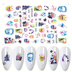 Halloween Christmas Nail Art Stickers Decals DIY Nail Art Decoration Supplies