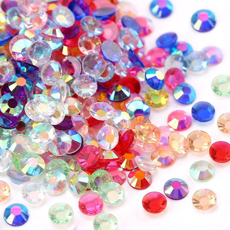 Flat Back Round Nail Art Rhinestones Jelly Gems for Decoration