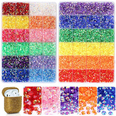 Flat Back Round Nail Art Rhinestones Jelly Gems for Decoration