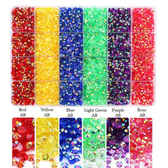 Flat Back Round Nail Art Rhinestones Jelly Gems for Decoration