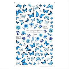 Floral & Butterfly Nail Art Stickers Adhesive Decals