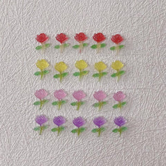 3D Nail Charms Rose Aurora Resin Stones Decoration