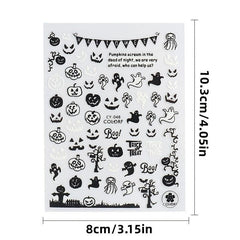 1pc Luminous Halloween Nail Stickers Self Adhesive Nail Art Decals