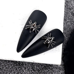 Halloween 3D Spider Nail Charms with Rhinestones