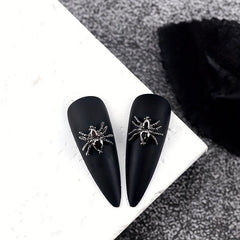 Halloween 3D Spider Nail Charms with Rhinestones