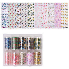 Starry Sky Flower Nail Art Stickers - Salon & DIY Manicure