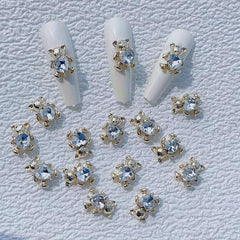 5pcs 3D Nail Charms Zircon Rhinestone Diamond Alloy Metal Jewelry