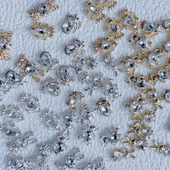 5pcs 3D Nail Charms Zircon Rhinestone Diamond Alloy Metal Jewelry