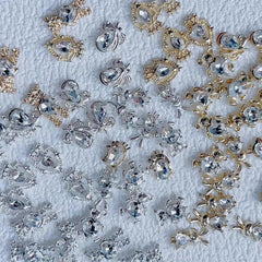 5pcs 3D Nail Charms Zircon Rhinestone Diamond Alloy Metal Jewelry