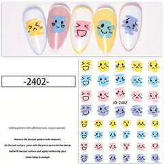 5D Cartoon Graffiti Nail Art Stickers Hand-painted DIY Decoration