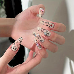 5D Cartoon Graffiti Nail Art Stickers Hand-painted DIY Decoration