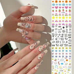 5D Cartoon Graffiti Nail Art Stickers Hand-painted DIY Decoration