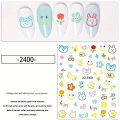 5D Cartoon Graffiti Nail Art Stickers Hand-painted DIY Decoration