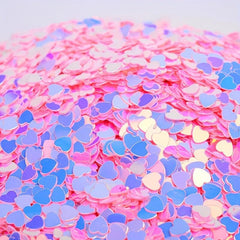 3D Heart Nail Glitter & Holographic Laser Stickers
