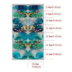 12 Sheets Marble Nail Wraps Stickers DIY Nail Art Decals for Daily Party Decor