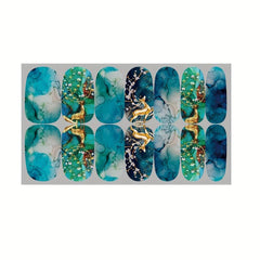 12 Sheets Marble Nail Wraps Stickers DIY Nail Art Decals for Daily Party Decor