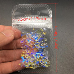 100pcs 3D Aurora Fatback Resin Crystal Rhinestones for Nail Art