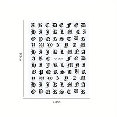 1pcs Gothic Letters Nail Art Sticker