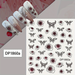 Gothic Style Nail Art Stickers for Halloween