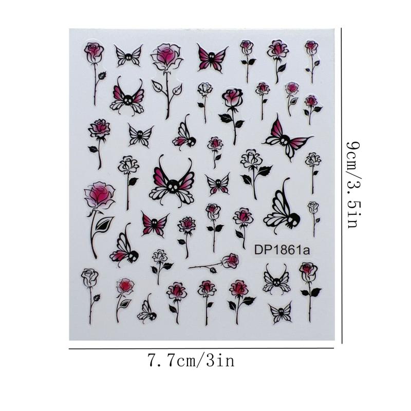 Gothic Style Nail Art Stickers for Halloween