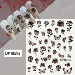 Gothic Style Nail Art Stickers for Halloween
