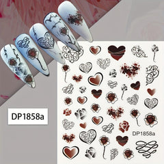 Gothic Style Nail Art Stickers for Halloween