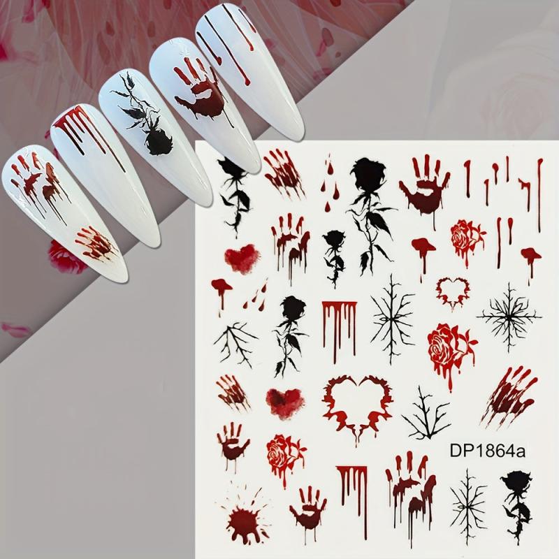 Gothic Style Nail Art Stickers for Halloween