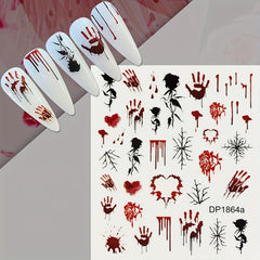 Gothic Style Nail Art Stickers for Halloween