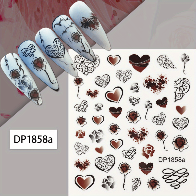 Gothic Style Nail Art Stickers for Halloween