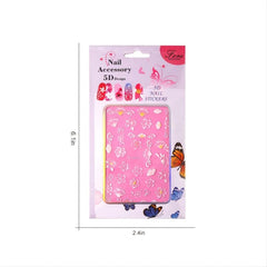 5D Floral Nail Stickers Adhesive Nail Decals Spring Summer Nail Art