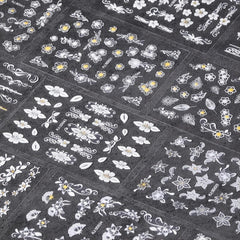 5D Floral Nail Stickers Adhesive Nail Decals Spring Summer Nail Art