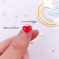 50pcs Resin Heart Nail Rhinestones for Weddings DIY Nails