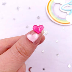 50pcs Resin Heart Nail Rhinestones for Weddings DIY Nails