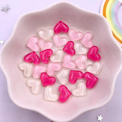 50pcs Resin Heart Nail Rhinestones for Weddings DIY Nails