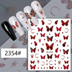 3D Butterfly Nail Stickers for Women - Dark Series DIY Nail Art Decals