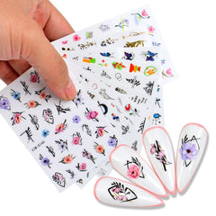 Butterfly Nail Art Decals DIY or Salon Style Nail Tattoos for Women