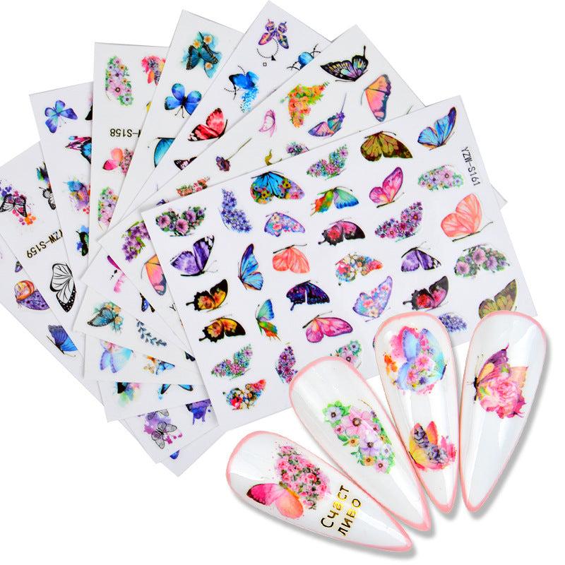 Butterfly Nail Art Decals DIY or Salon Style Nail Tattoos for Women