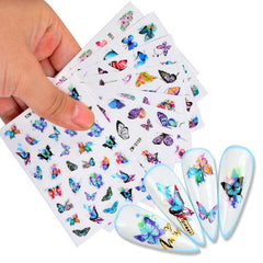 Butterfly Nail Art Decals DIY or Salon Style Nail Tattoos for Women