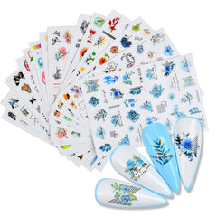 Butterfly Nail Art Decals DIY or Salon Style Nail Tattoos for Women