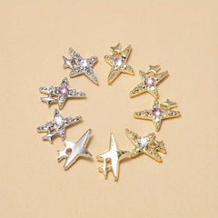 Nail Art Charms Rhinestones Star Charms Nail Accessories DIY Supplies 5 Pcs
