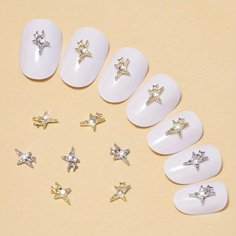 Nail Art Charms Rhinestones Star Charms Nail Accessories DIY Supplies 5 Pcs