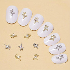 Nail Art Charms Rhinestones Star Charms Nail Accessories DIY Supplies 5 Pcs