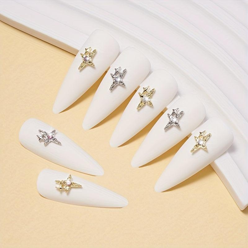 Nail Art Charms Rhinestones Star Charms Nail Accessories DIY Supplies 5 Pcs