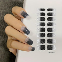Gradient Glitter Nail Wraps for Stunning Manicures