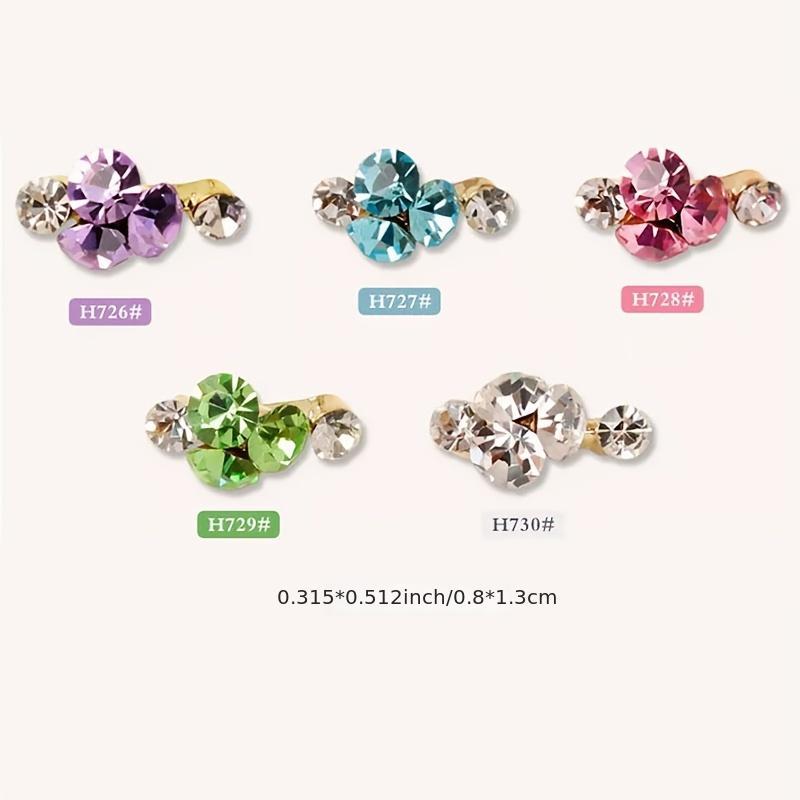 Glass Nail Rhinestone Metal Nail Art Charms DIY Decoration