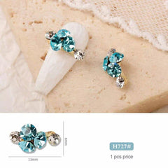 Glass Nail Rhinestone Metal Nail Art Charms DIY Decoration