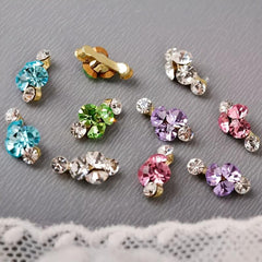 Glass Nail Rhinestone Metal Nail Art Charms DIY Decoration