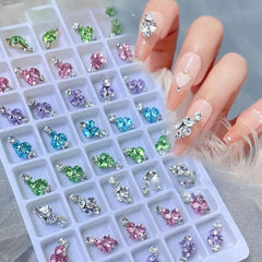 Glass Nail Rhinestone Metal Nail Art Charms DIY Decoration